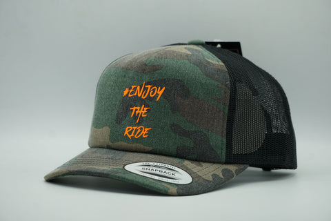 #EnjoyTheRide Flexfit Camo Trucker Cap