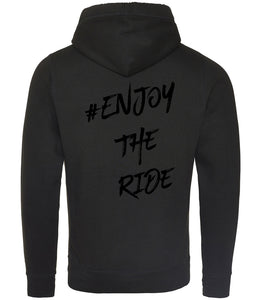 #EnjoyTheRide Black Cross Neck Hoodie - The Black One