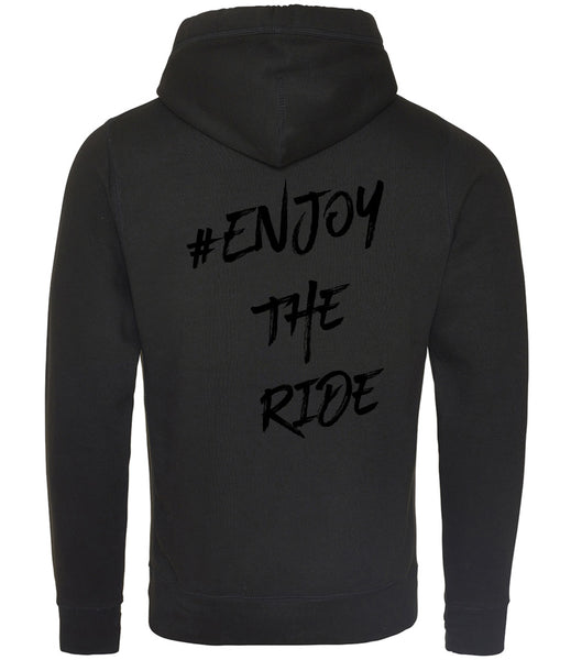 #EnjoyTheRide Black Cross Neck Hoodie - The Black One