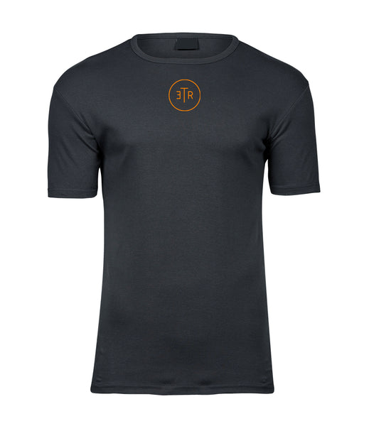 #EnjoyTheRide Black Muscle Fit T-Shirt - The Orange One